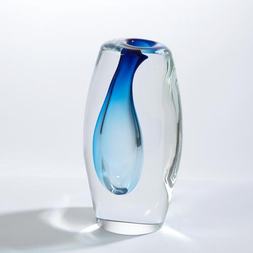 Offset Vase-Light Blue