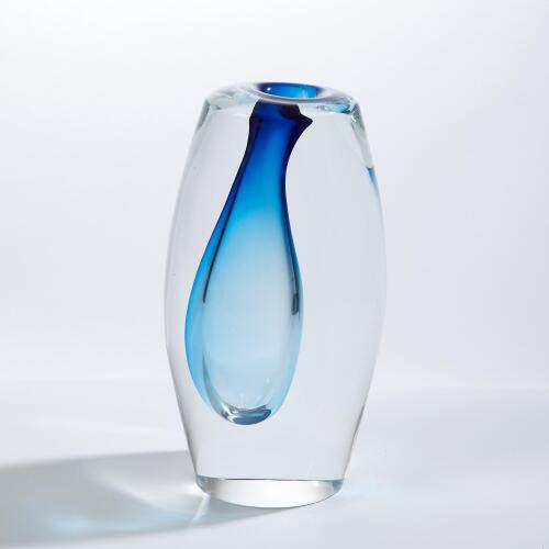 Offset Vase-Light Blue