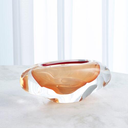 Abstract Bean Vase-Persimmon