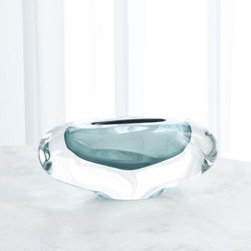 Abstract Bean Vase-Azure