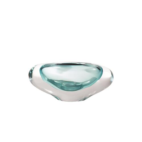 abstract bean vase-azure