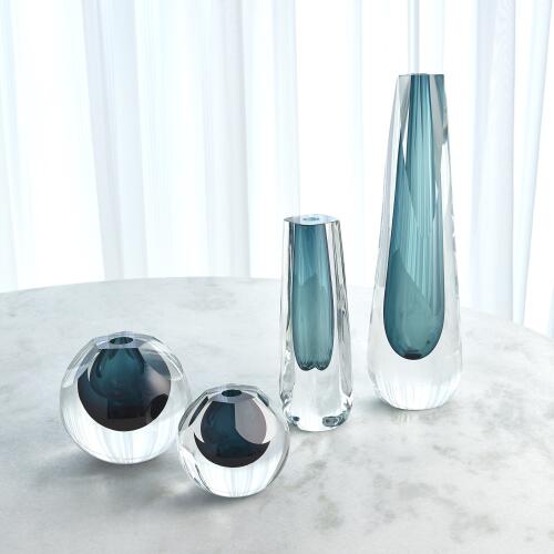 Cut Glass Vase-Azure