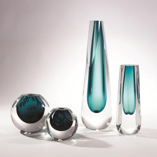 Cut Glass Vase-Azure