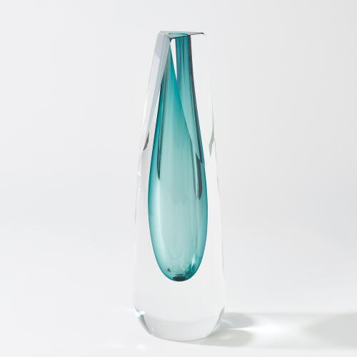 Cut Glass Vase-Azure