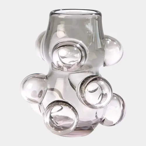 calder cinched vase-smoke gray