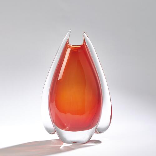 Fin Vase-Cinnabar