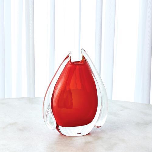 Fin Vase-Cinnabar