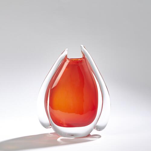 Fin Vase-Cinnabar