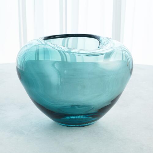 Undulating Vase-Azure