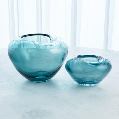 Undulating Vase-Azure