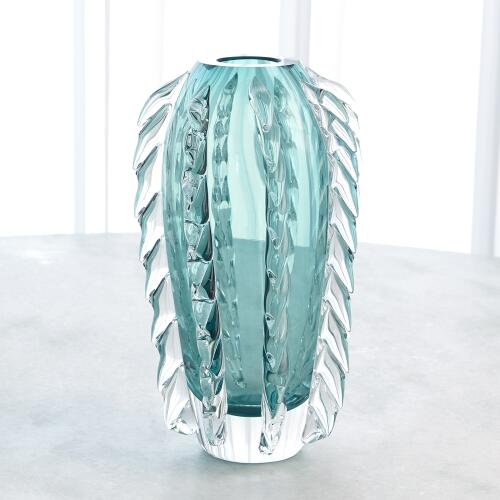 Fringe Vase-Azure