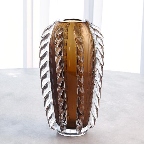 Fringe Vase-Tobacco