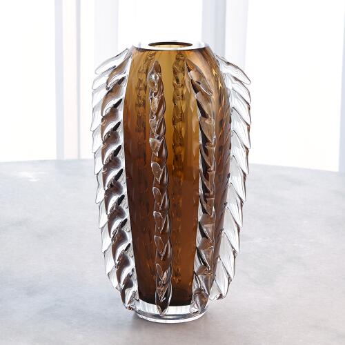Fringe Vase-Tobacco