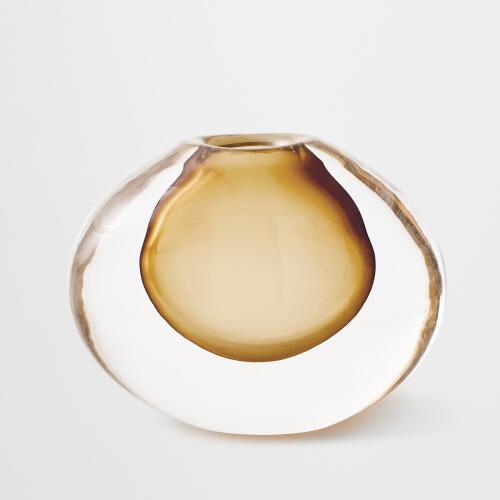 Micro Bubble Vase-Amber