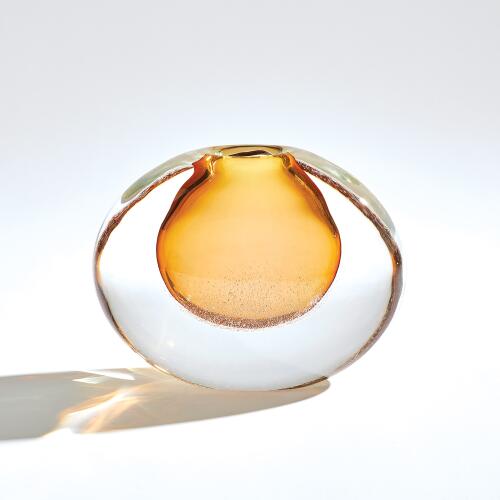 Micro Bubble Vase-Amber