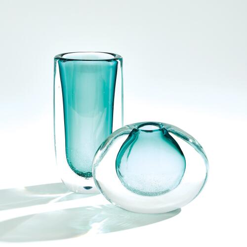 Micro Bubble Vase-Azure