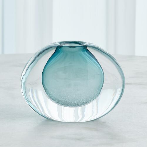 Micro Bubble Vase-Azure