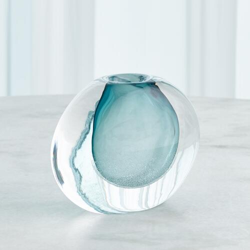 Micro Bubble Vase-Azure