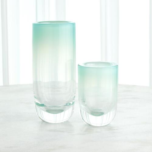 Bubble Cylinder Vase-Wintergreen