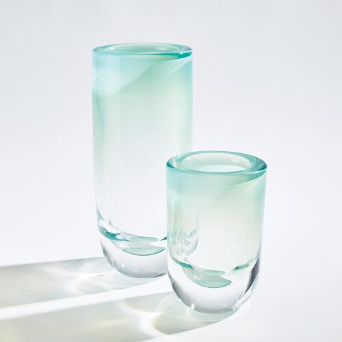 bubble cylinder vase-wintergreen