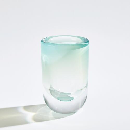 Bubble Cylinder Vase-Wintergreen