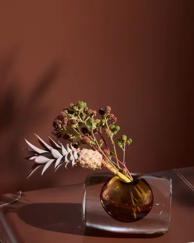 Barrel Vase-Amber
