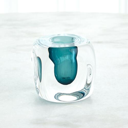Square Vase-Azure