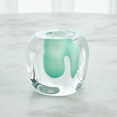 Square Vase-Wintergreen