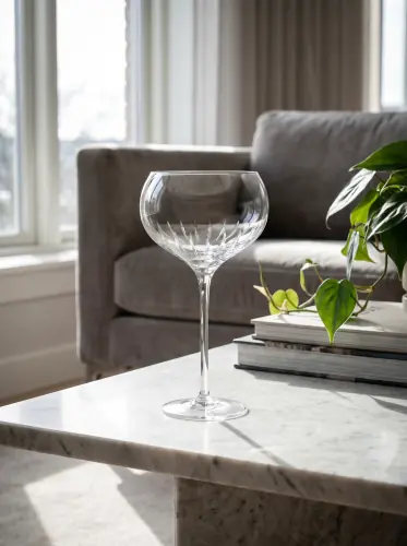 V Cut Wine Glass