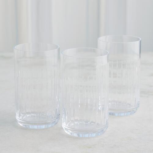 V Cut Highball Glass