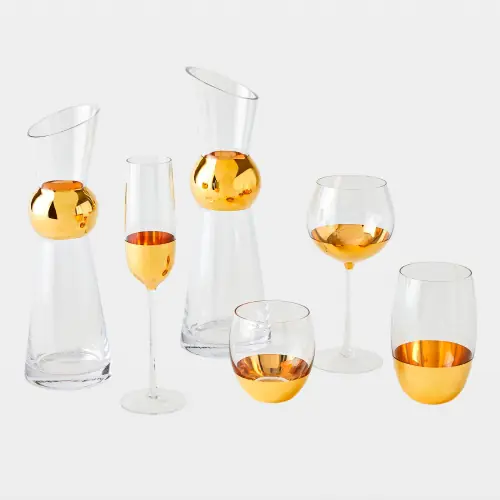 Metallic Orb Carafe-Gold-Sm