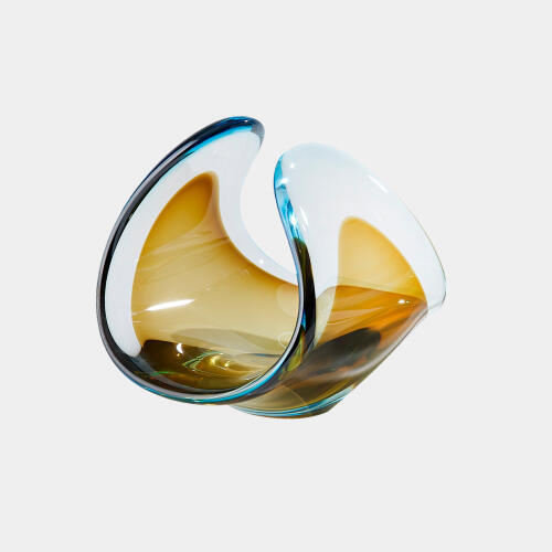 Duet Bowl-Turquoise/Beige