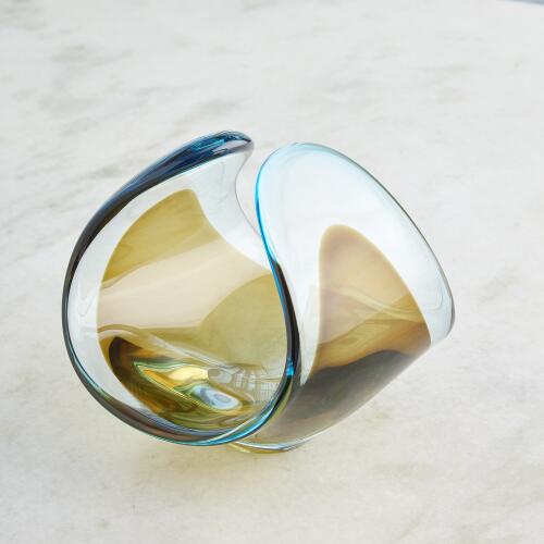 Duet Bowl-Turquoise/Beige