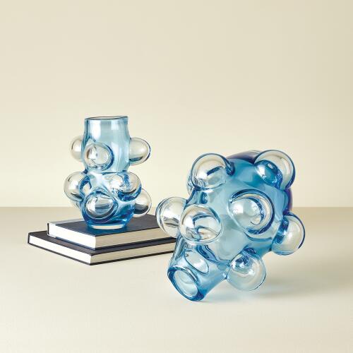 Bubbled Vase-Blue
