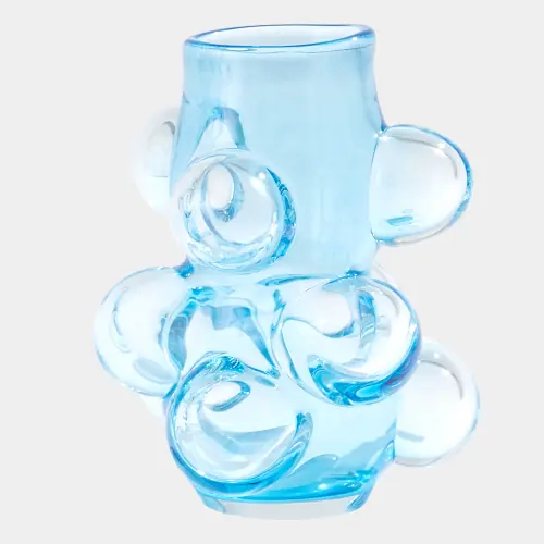 calder cinched vase-blue