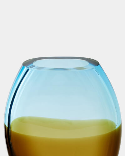 Oval Vase-Topaz/Blue