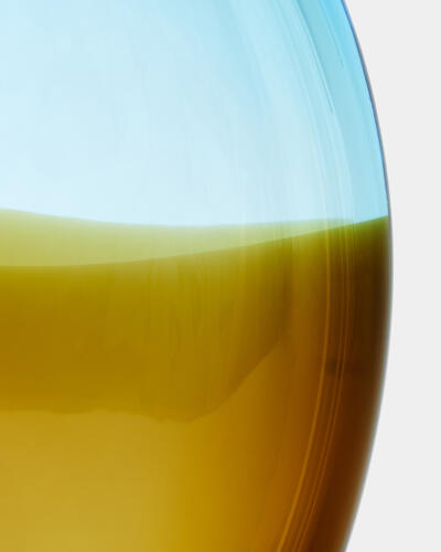 Oval Vase-Topaz/Blue