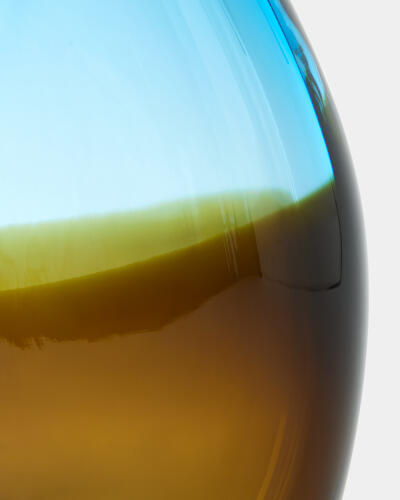 Oval Vase-Topaz/Blue