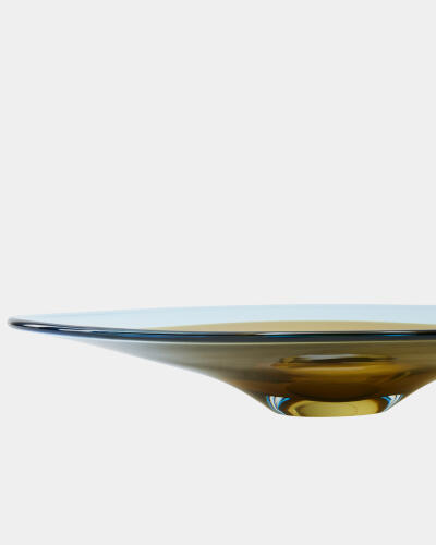 Oval Disc Bowl-Topaz/Blue