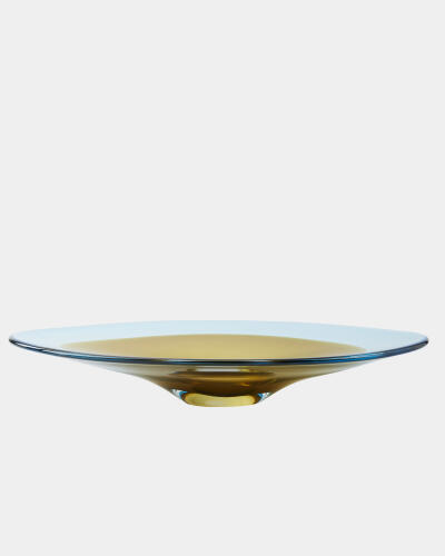 Oval Disc Bowl-Topaz/Blue