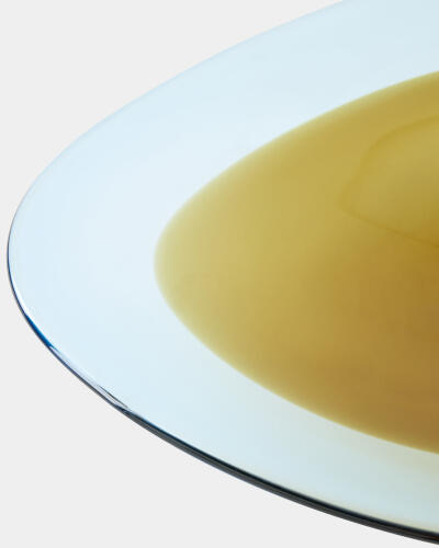 Oval Disc Bowl-Topaz/Blue