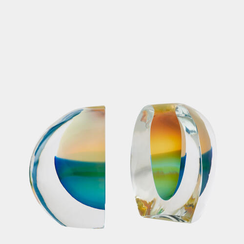 Split Vase Bookend-Iris Gelp/Blue