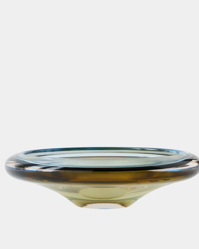 Rolled Lip Bowl-Topaz/Blue