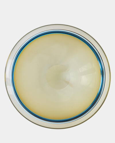 Rolled Lip Bowl-Topaz/Blue