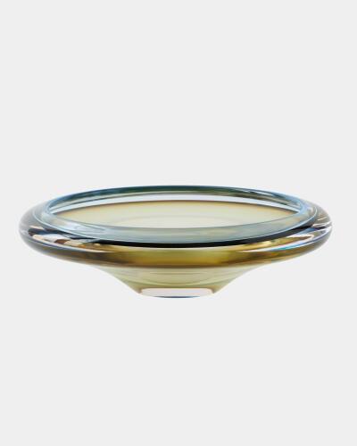 Rolled Lip Bowl-Topaz/Blue