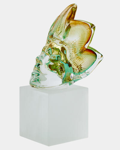 Royal Portrait-Leaf Crown-Pistachio/Amber