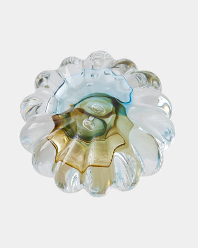 Anemone Sculpture-Ribbed-Topaz/Blue