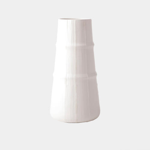 linen vase-soft white