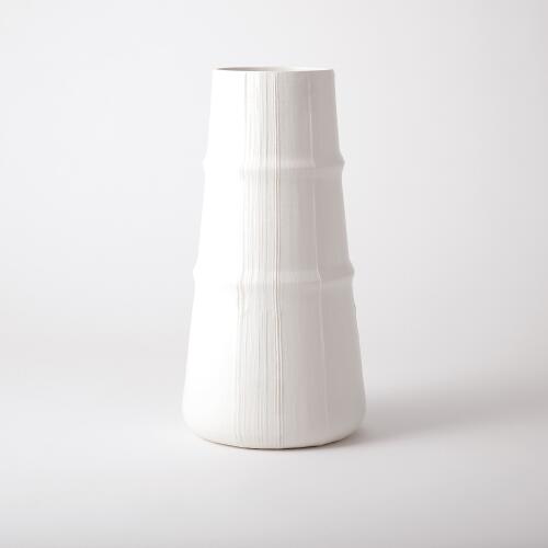linen vase-soft white