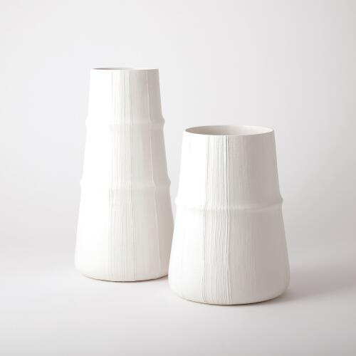 Gretchen Linen Vase-Soft White